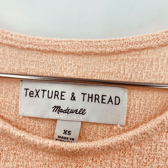 Madewell Texture & Thread Flutter Short Sleeve Top Peachy Size XS - Picture 3 of 6
